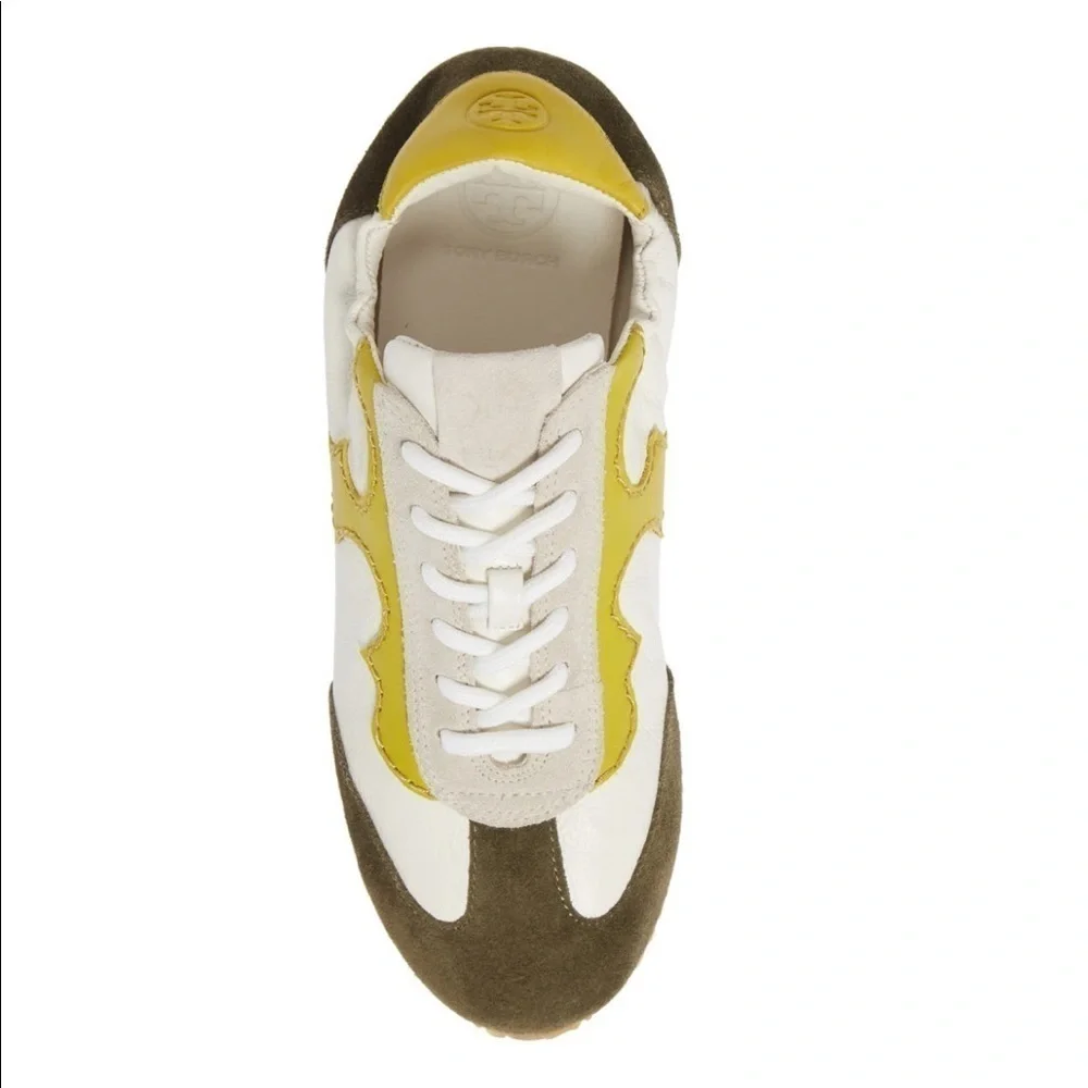 NIB Tory Burch Green/lime green Serif Sneaker Size: 6.5